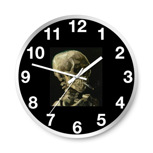 Smoking Skeleton Halloween Wall Clocks