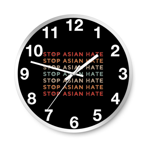 Stop Asian Hate Wall Clocks