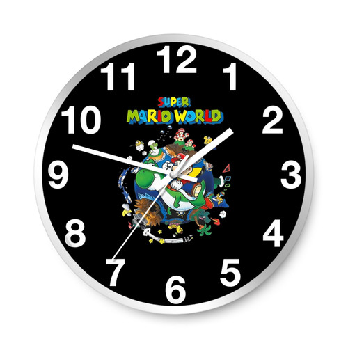Super Mario World Yoshi And Mario Wall Clocks