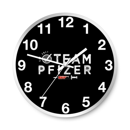 Team Pfizer Vaccinated Wall Clocks