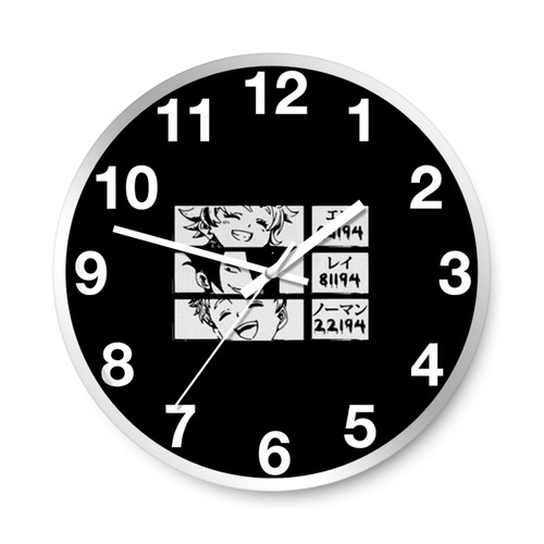 The Promised Neverland Emma Norman Ray Logo Art Wall Clocks