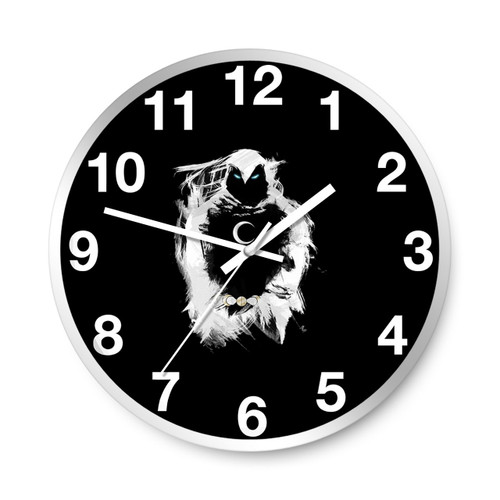 Thye Moon Knight Logo Art Wall Clocks