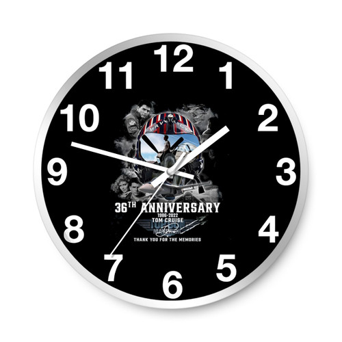 Top Gun 36Th Anniversary 1986 2022 Tom Cruise Signature Thank You For The Memories Wall Clocks