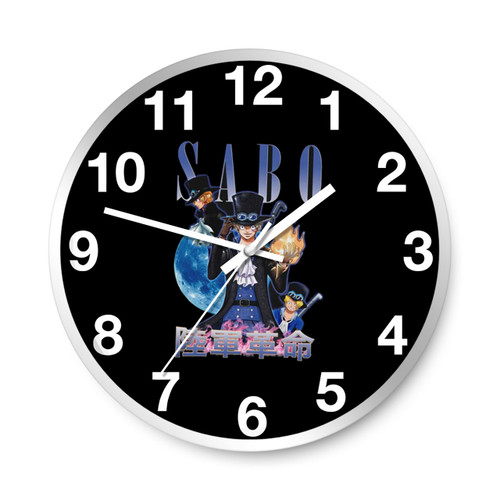 Vintage Sabo One Piece Flame Emperor Sabo Wall Clocks