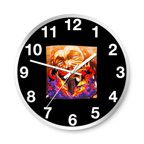 Vintage Yujiro Hanma Poster Baki Hanma Bakii The Grrappler Wall Clocks