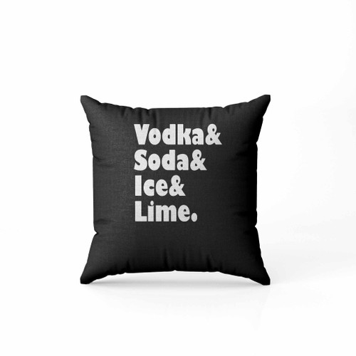 Cocktail Lover Vodkasoda Ice Lime Bartender Cocktails Pillow Case Cover