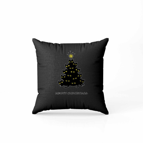 Meowy Christmas Tree Pillow Case Cover