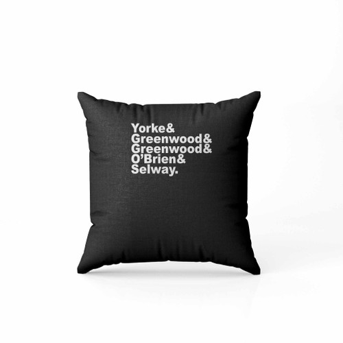 Radiohead Band Line Up Pillow Case Cover