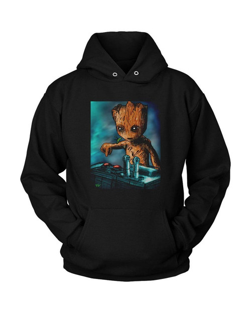 Baby Groot Death Button Unisex Hoodie