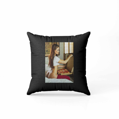 Sexy Pizza Girl On Bed Naughty Food Naked Pillow Case Cover