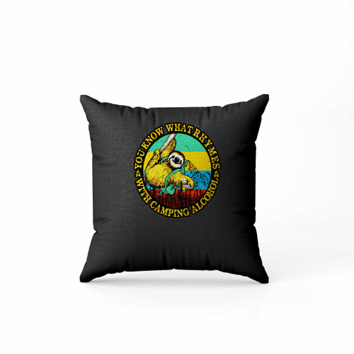 Sloth With Camping Alcohol Pillow Case Cover