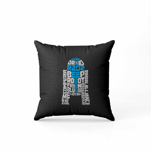 Star Wars R2D2 Typography Pillow Case Cover