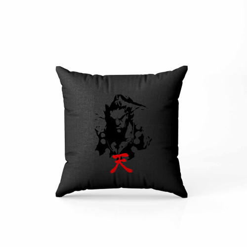 Akuma Retro Japanese Kanji Street Fighter Ryu Ken Gamers Pillow Case Cover