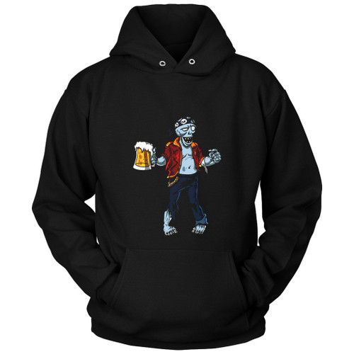 Zombie Pirate Beer Drinking Halloween Party Unisex Hoodie