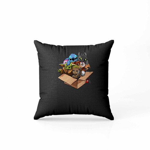 Cute Kawaii Yoda Groot Stitch Toothless Mogwai Pillow Case Cover