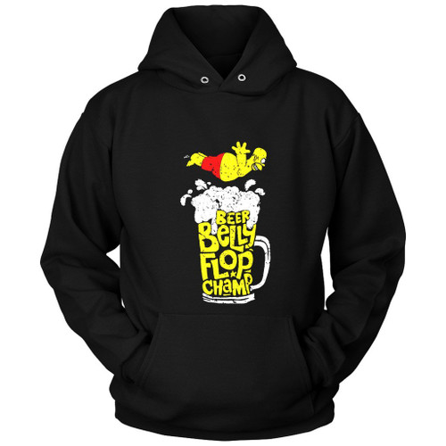 Simpsons Beer Belly Flop Champ Fun Retro Unisex Hoodie