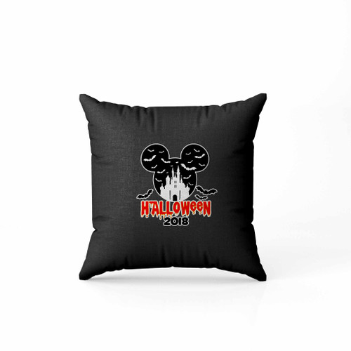 Disney Castle Halloween Mickey Mouse Silhouette Head Pillow Case Cover