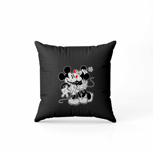 Disney Mickey Minnie Mouse Red Nose Couple Cartoon Pillow Case Cover