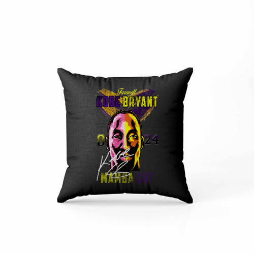 Farewell Kobe Bryant 8 24 Mamba Out Autograph Gunge Pillow Case Cover