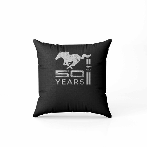 Ford Mustang 50 Years Silver Logo Pillow Case Cover