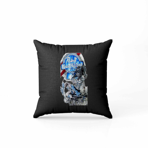 Pabst Blue Ribbon Zombie Beer Girl Pillow Case Cover