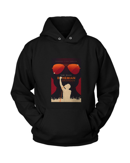 Fearless Lives Forever Bohemian Rhapsody Rami Malek Poster Unisex Hoodie