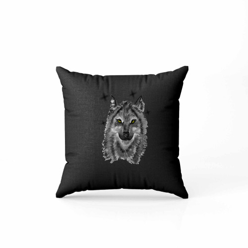 Wolf Skull Vectorized Pillow Case Cover