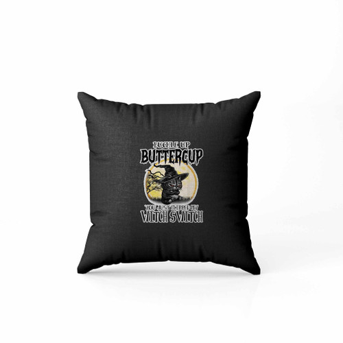 Halloween Angry Cat Witch Pillow Case Cover