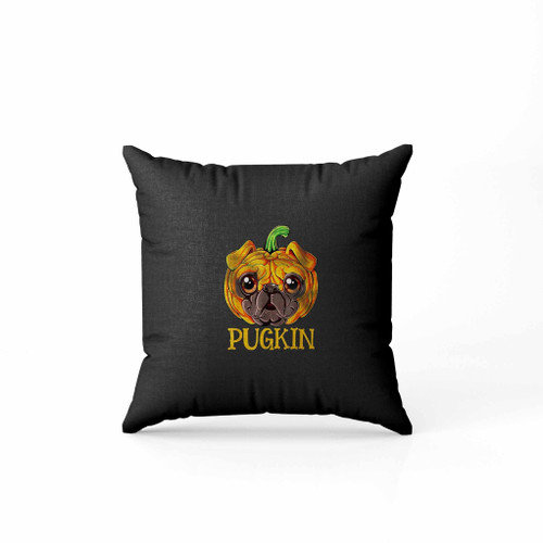 Pugkin Pug Pumpkin Halloween Pillow Case Cover