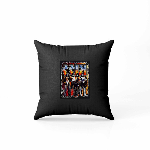 Retro Graphic Kiss Band Rock Heavy Metal Pillow Case Cover