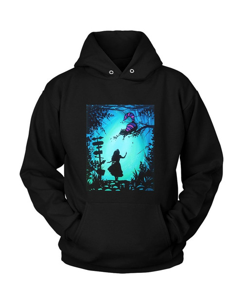 Alice In Wonderland Silhouette Poster Unisex Hoodie