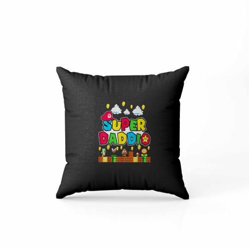 Super Daddio Funny Gamer Dad Fathers Day Video Game Lover Pillow Case Cover