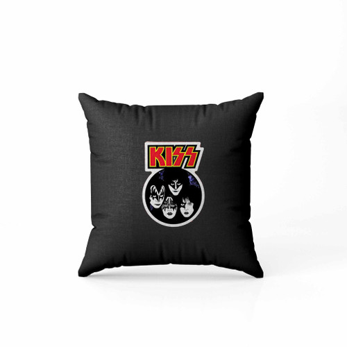 Vintage Circle Graphic Kiss Band Rock Heavy Metal Gene Simmons Pillow Case Cover