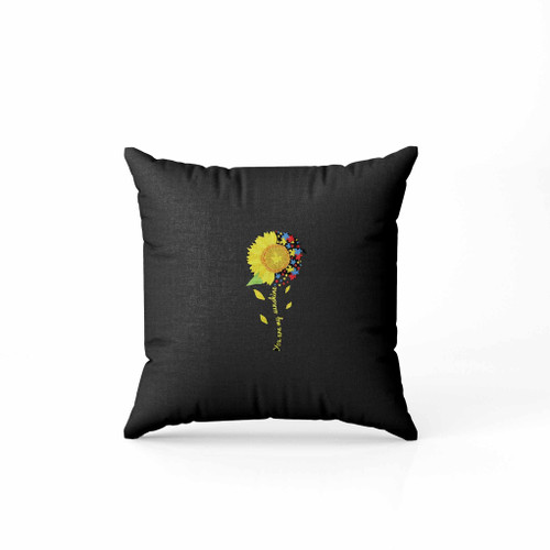 You Are My Sunshine Sunflower Autisme Awareness Pillow Case Cover