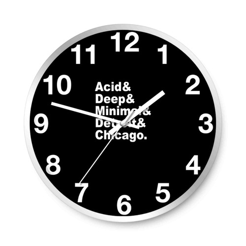 Acid Deep Minimal Detroit Chicago House Music Dj Wall Clocks