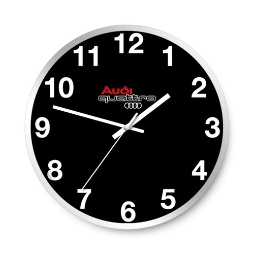 Audi Quattro Logo Sports Car Racing R8 Tt Wall Clocks