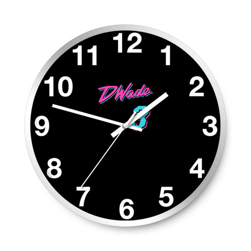 Black Miami D Wade Vice City Wall Clocks