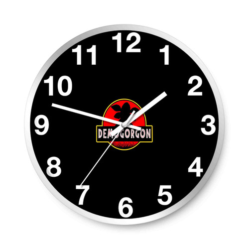 Demogorgon Logo Jurassic Park Wall Clocks