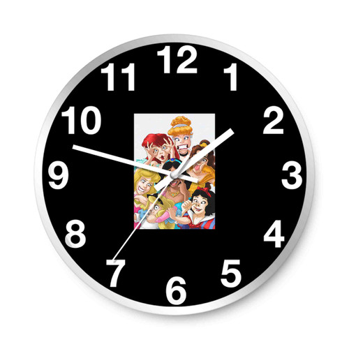 Disney Princess Funny Joke All Belle Snow Cinderella Wall Clocks