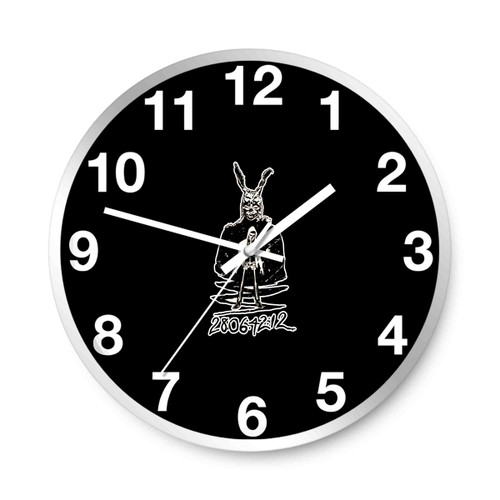 Donnie Darko Frank Rabbit Bunny Suit Time Travel 28 06 42 12 Wall Clocks