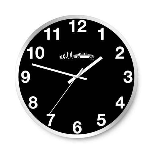 Evolution Of Man Classic W123 Coupe Wall Clocks