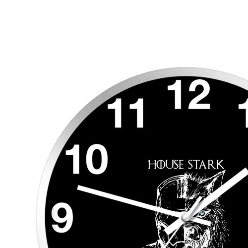 Game Of Thrones Wolf And Iron Man Face House Stark Wall Clocks