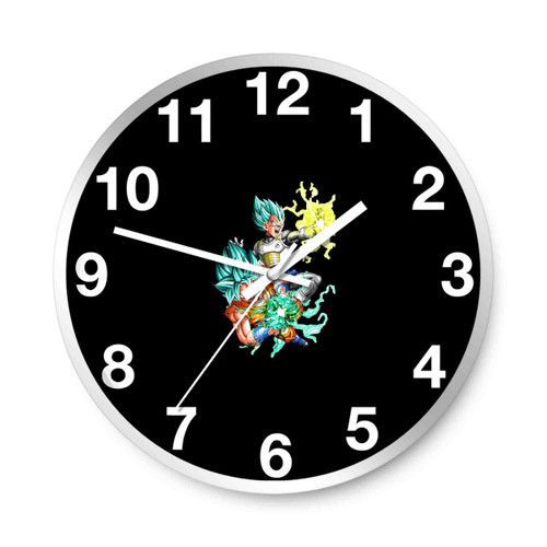 Goku And Vegeta Blue Dragon Ball Z Super Saiyan Anime Wall Clocks