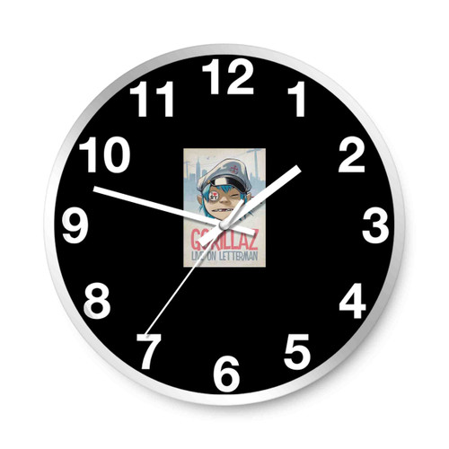 Gorillaz Live On Letter Man Kids With Guns Music Wall Clocks