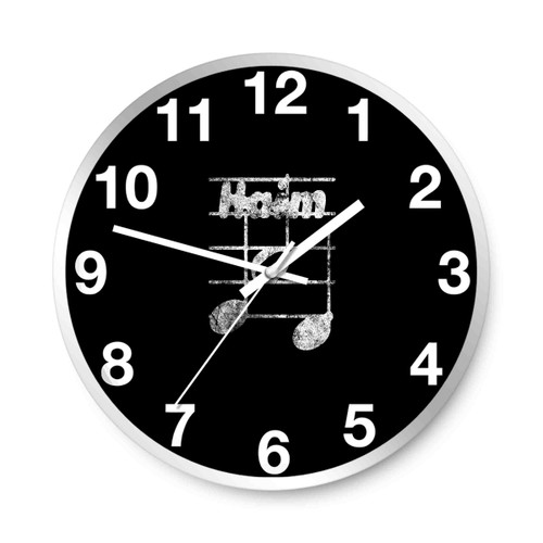 Haim Women In Music Note Logo Grunge White Version Wall Clocks