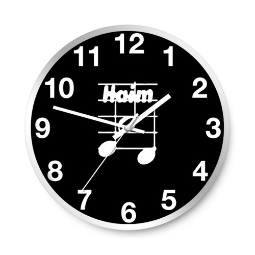 Haim Women In Music Note Logo White Version Wall Clocks