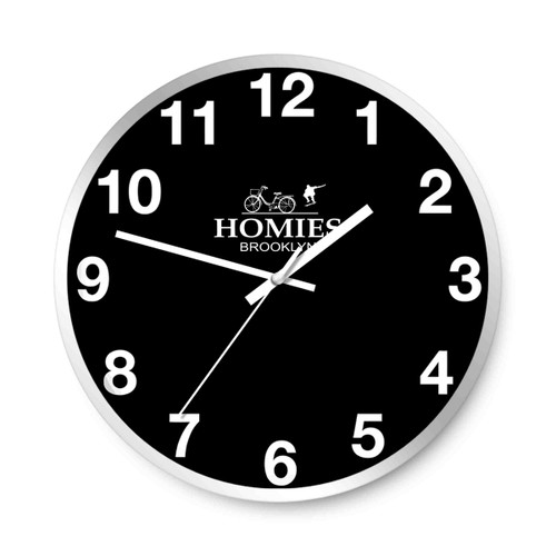 Homies Brooklyn Inspired Logo Parody Wall Clocks