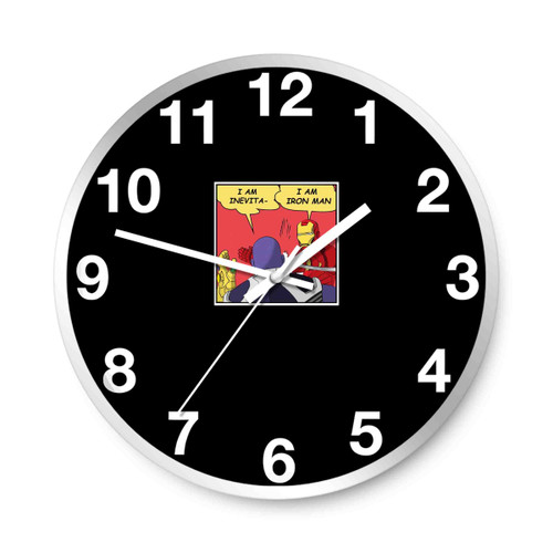 I Am Inevita And Iam Iron Man Wall Clocks