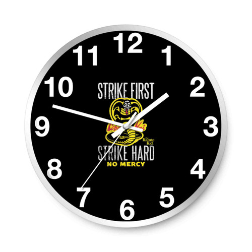 Karate Kid Cobra Kai Strike Fast Hard Wall Clocks
