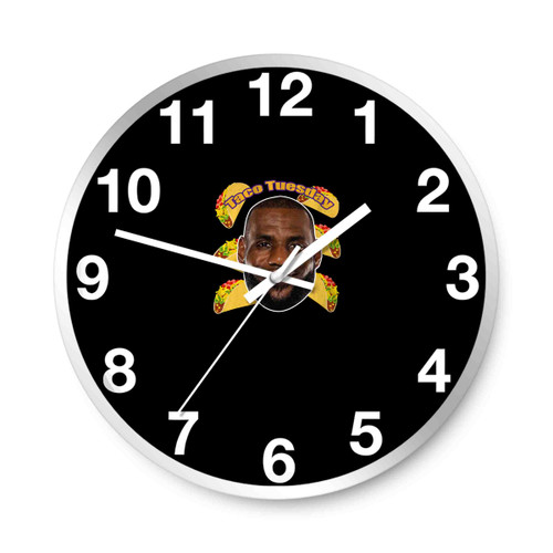Lebron James Taco Tuesday La Lakers Nba Wall Clocks